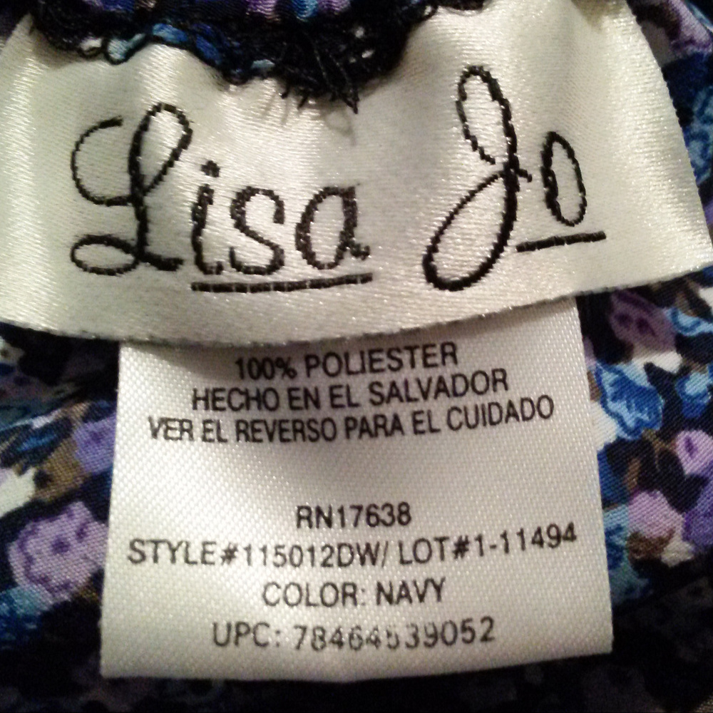NWT Lisa Jo Blue Floral Summer Spring Dress M